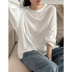 [공구우먼] 포린 루즈핏 긴팔 티셔츠 86239 빅사이즈 여성의류