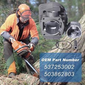 Husqvarna 353 346XP 전문가용 체인톱 예비 부품용 45mm 실린더 피스톤 배기 머플러 에어 필터 키트