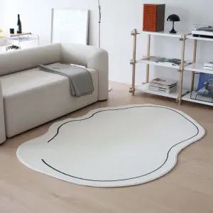 크리미 소프트 극세사 비정형 러그 95x140cm 침실러그 카페트 극세사러