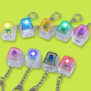 캔디 큐브 딸깍이 키링 LED 클릭 클리커 키캡 귀여운 열쇠고리