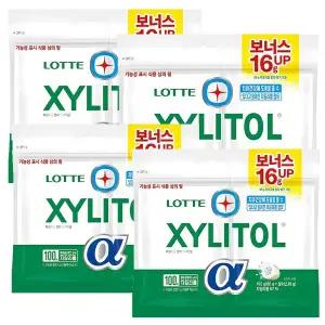 롯데 자일리톨 알파 오리지날 리필 102g x 4개