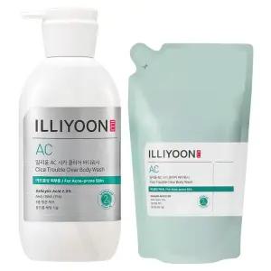 일리윤 AC 시카 클리어 바디워시 시트러스민트향 400ml + 리필 400ml 1개