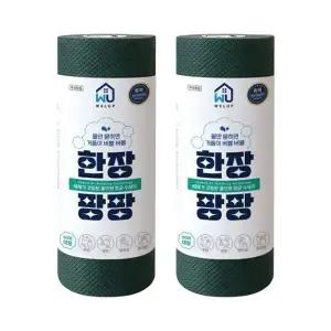 웰업 한장팡팡 롤타입 세제일체형 일회용 수세미 60매 x2