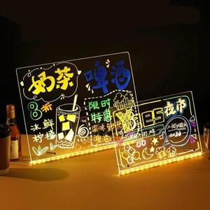 LED 노트 보드 DIY 아크릴 컬러 펜 포함 키덜트 그림 장난감 발광 칠판 워드패드 야간 조명