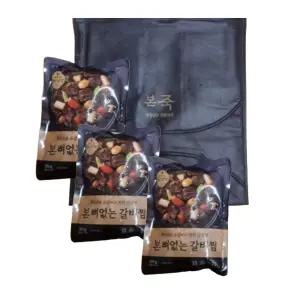 본죽 소갈비찜 선물세트 1호 갈비찜 3팩 포장