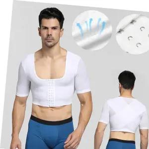 보정티 남성 몸매보정 뱃살 옆구리 바른자세 숏탑 코르셋반팔