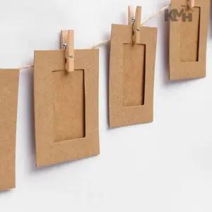 종이액자 10P세트 가랜드 포토프레임 사진집게