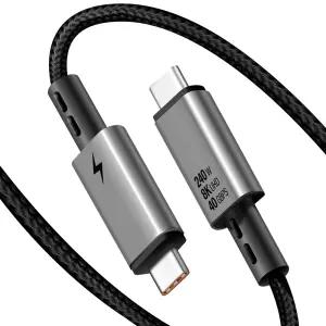 C타입-C타입 USB4.0 8K 썬더볼트4 호환 240W 40Gbps 고속충전 데이터 케이블