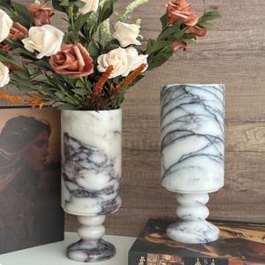 칼라카타 비올라 꽃병 꽃꽂이호환용 집 방 장식 인테리어 테이블 천연석 빈