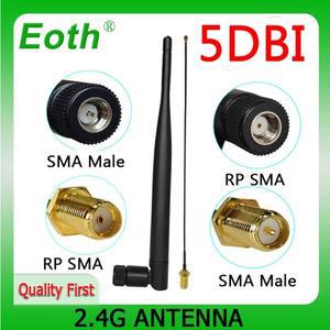 EOTH 1 2 5개 도매 2.4g 안테나 5dbi sma female wlan wifi 2.4ghz 안테나 SMA male 피그테일 연장 케이블