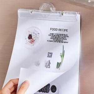 a4 투명 자석 집게 클립 홀더 마그넷 강력 냉장고 사무실 메모 레시피 스케쥴