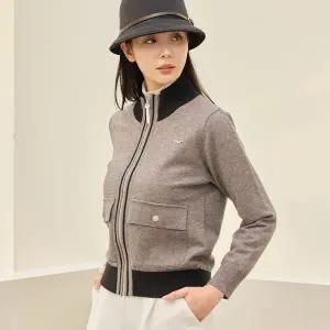 [아웃도어스/제이투제이]제이투제이 여성골프웨어 플랩포켓 방풍 니트자켓