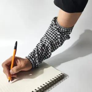 용 체크 토시 미술 면 팔 커버 무늬 작업 남녀공용 사무용 야외활동
