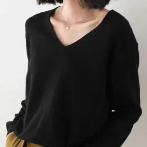 얇은 OY99QB86 브이넥 니트 긴팔티셔츠 베이직 캐주얼룩 데일리