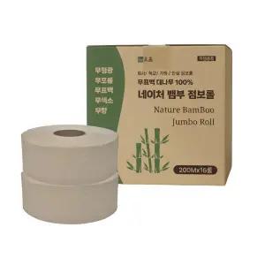 [휴홈] 무표백 대나무 점보롤 200m 16개
