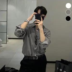 남방 남성 간절기 루즈핏 긴팔셔츠 ELC-9004