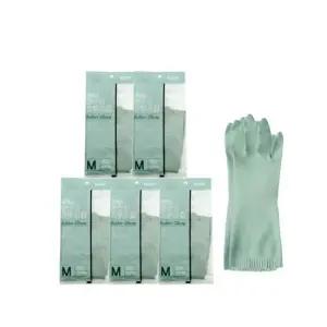 코멕스 면코팅 고무장갑 민트 중(M) x 5켤레