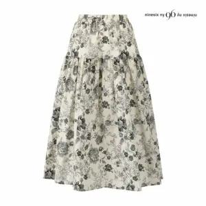 [나인식스뉴욕] 플라워 볼륨 플레어 스커트 (NQ2SK001M0)