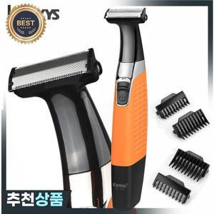 Kemei KM-1910 방수 전기 면도기 눈썹 트리머 USB 충전식 남성용 수염