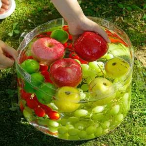 보관 쿨러 바스켓 접이식 투명 바구니 박스 음료 캠핑 pvc 폴더블 수납