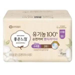 좋은느낌 유기농 순면 수퍼롱 팬티라이너 28p