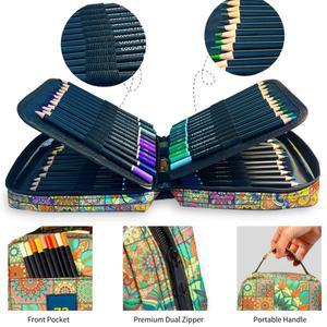 미술용품 색연필 크레용 연필 마커 마카 학용품 신학기 도구 초등 72/120색 색연필 세트(휴대용 지퍼 여행