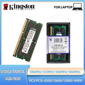Kingston 노트북 Ram DDR3 DDR3L 8GB SO 1866Mhz 채널 8500 1066Mhz 듀얼 12800 1333Mhz 1600Mhz PC3 4GB 10600