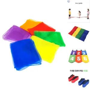 스카로 저글링 스카프 6컬러1세트 60X60cm/유아/놀이/어린이/체육/실내/활동/용품/교구/레크레이션/게임