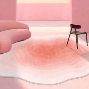 비정형러그 러그 파스텔 핑크 카페트 특이한 거실