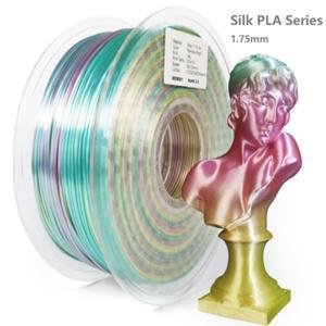 듀얼 컬러 PLA 레인보우 필라멘트 실크 삼색 변경 3D 프린터 250G 1.75mm