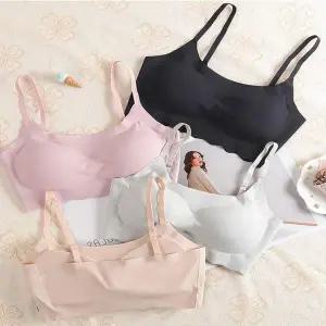 여자 WB537133 4컬러 초경량 라이트 심리스브라 노와이어 물결