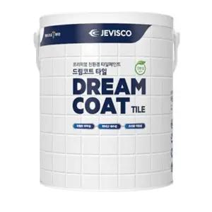 강남제비스코 가정용 수성페인트 드림코트 타일 유광/화이트 3.8L