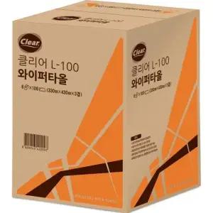 광진산업 클리어와이퍼 화이트 L-100 100매