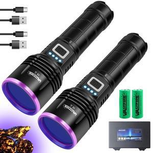 VASTFIRE 손전등 UV 블랙 라이트 365 NM 강력한 USB-C LED 충전식 목재 애완견 소변용