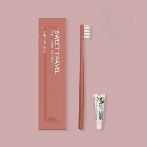 업소용 칫솔세트 일회용 호텔 게스트룸 펜션 대량 휴대용 치약포함 100개