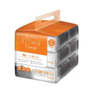 아토마일드 프리미엄 캡형 64매 6입 엠보싱 185610