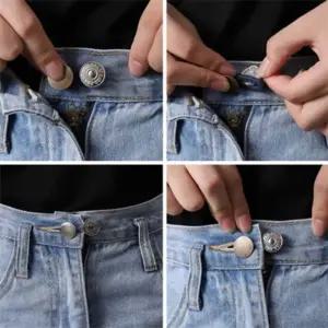 MoonH 패션부자재단추 허리 사이즈 연장 단추 10개입 블랙