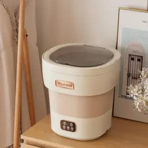 무선 휴대용 세탁기 미니 접이식 속옷 양말 옷분리빨래 소형 탈수기 자동 배수 여행 캠핑