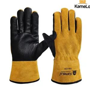 원예 작업 장갑 두꺼운 정원용 소가죽 가시 넝쿨 작업 장갑 농작업 내구성