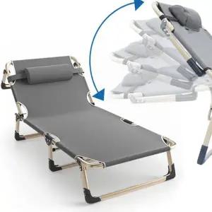 접이식 야전 침대 캠핑용 야외용 베드 휴대용 간이 침대 경량 컴팩트 병원용 간병인 사무실 1인용 간편한