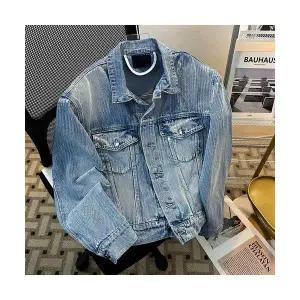 데님 봄 가을 남자청자켓 연청 패드 코트 워싱 쇼트 재킷 ible3
