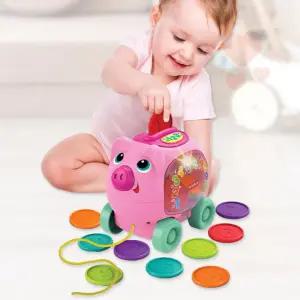 호기심자극 핑크돼지 돼지저금통장난감 소리나는장난감