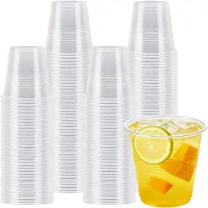 라모시 100팩 5온스 투명 플라스틱 컵 일회용 파티 및 결혼식용 PP 칵테일 텀블러