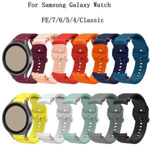 삼성 갤럭시 워치 7, 6, 5, 4, FE용 실리콘 스트랩, FE 갭 44mm 40mm, 모델, 20mm, 밴드 액세서리 핏 없음, 시리즈 완벽한