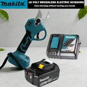마끼다배터리 호환 마키타 18V 배터리 6.0Ah 브러시리스 전동 정원 가위 무선 도구 LED 디스플레이 포함 배