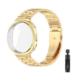 삼성 갤럭시 워치 8 40mm 44mm용 메탈 스테인리스 스틸 스트랩, 케이스 클래식 팔찌 보호 울트라