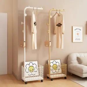 북유럽 바퀴달린 옷걸이 사각 수납 양복 드레스룸