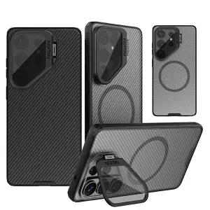 [유니커블]닐킨 갤럭시 s26 울트라 카메라보호 스탠드 맥세이프 슬림 블랙 투명 하드 실리콘 케이스