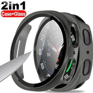 삼성 갤럭시 워치 8 40/44MM용 강화 유리 화면 보호 장치가 하드 범퍼 시계 필름이 충격 방지 있는 케이스