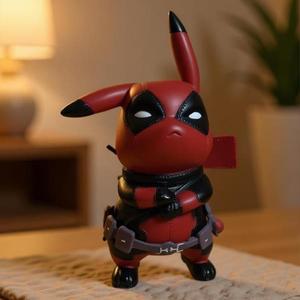 12cm 애니메이션 포켓몬 피규어 PVC 피카추 코스프레 데드풀 만화 액션 카와이 모델 컬렉션 장식품 어린이